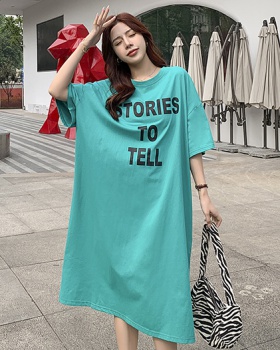 Loose short sleeve dress Korean style T-shirt for women
