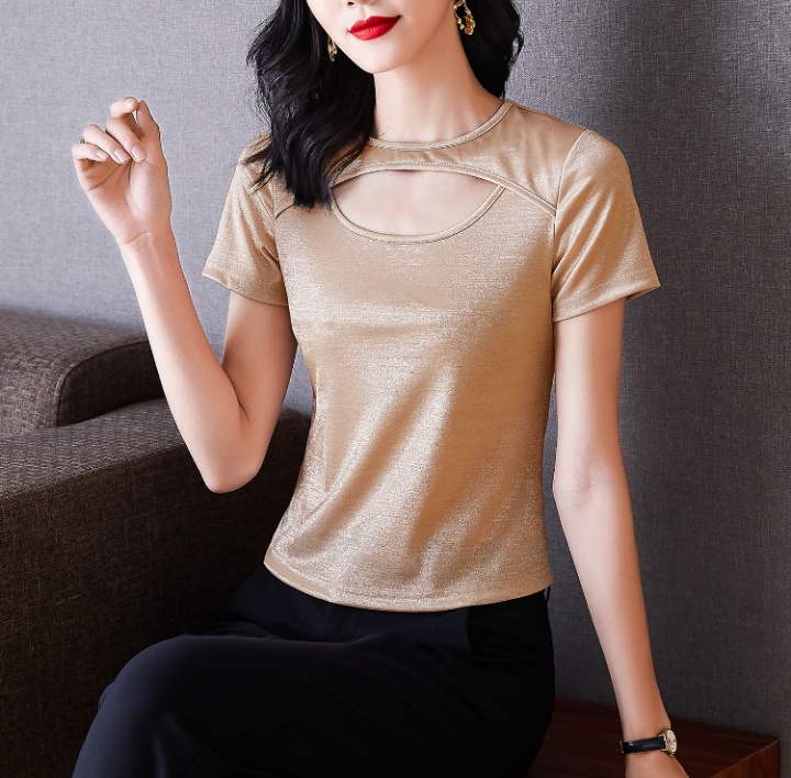 Short sleeve bottoming shirt sexy tops for women