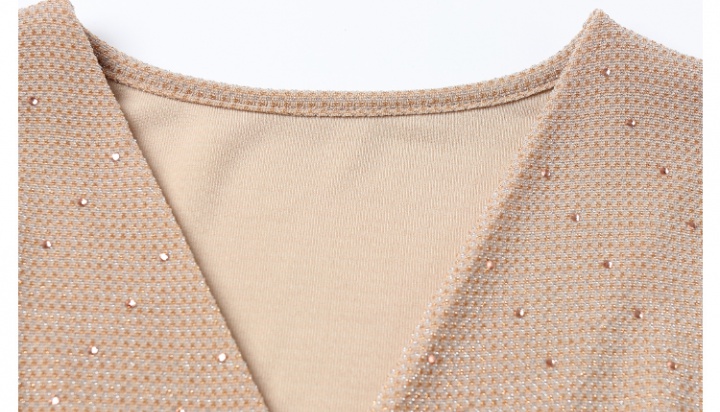 Ice silk bottoming shirt V-neck tops for women