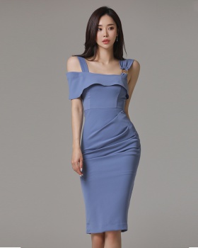 Temperament fashion Korean style strap package hip dress