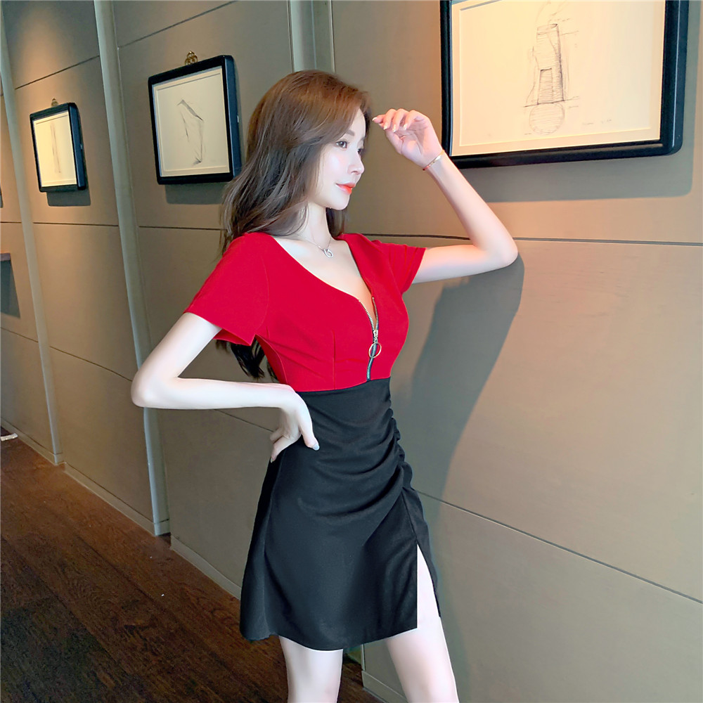 Package hip minority summer slim retro dress for women