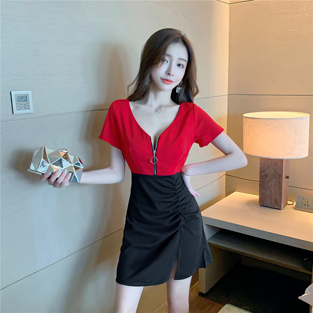 Package hip minority summer slim retro dress for women