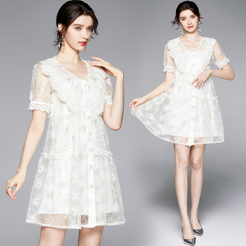 All-match lace elegant temperament light loose dress