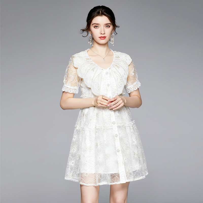 All-match lace elegant temperament light loose dress