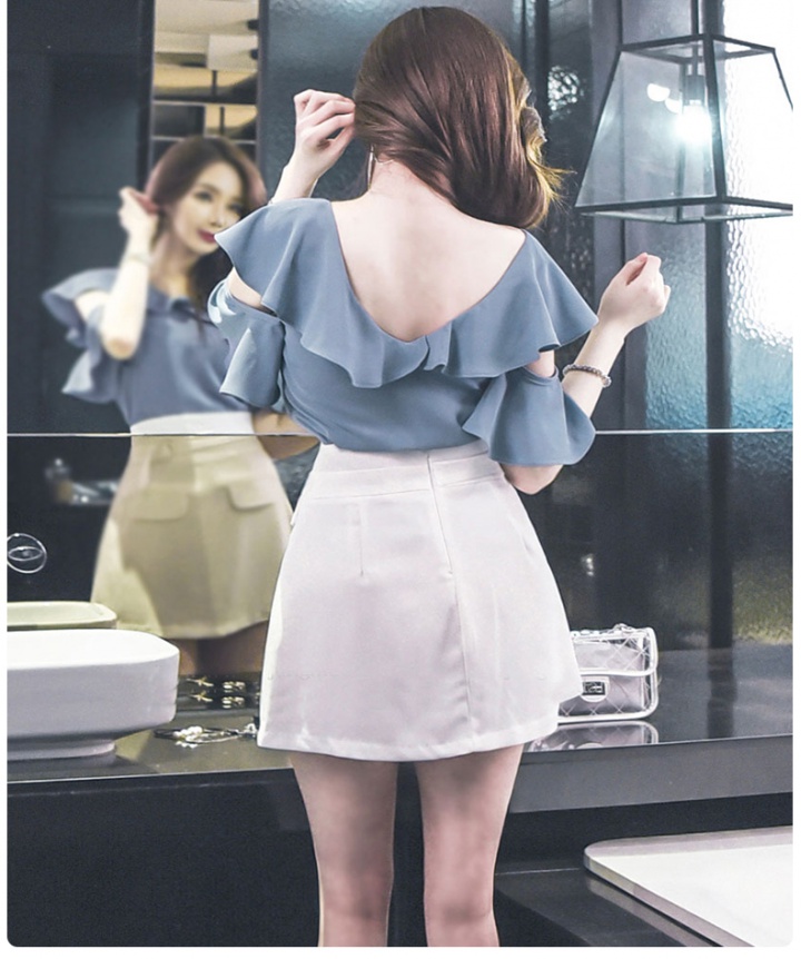 Summer package hip shirt short sleeve skirt 2pcs set