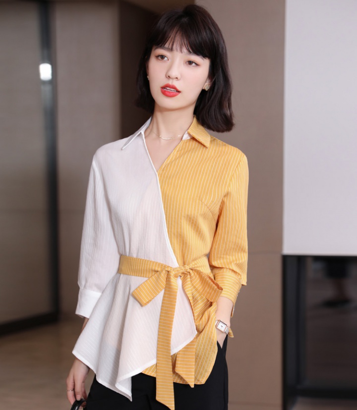 Slim fashion tops temperament summer chiffon shirt for women