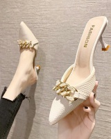 High-heeled fine-root summer fashion slippers for women