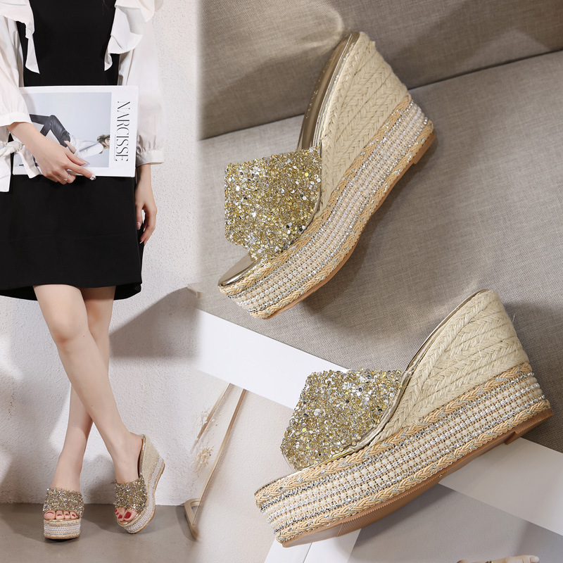 Trifle crystal sandals fashion high-heeled shoes for women