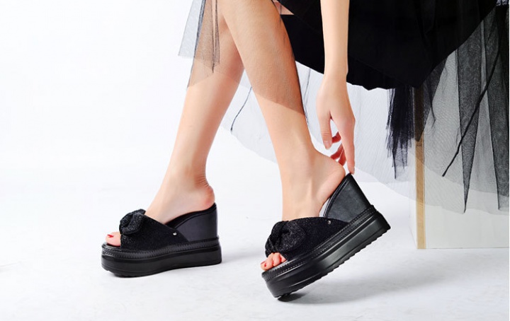 Korean style summer sandals bow slippers for women