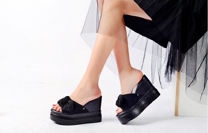 Korean style summer sandals bow slippers for women