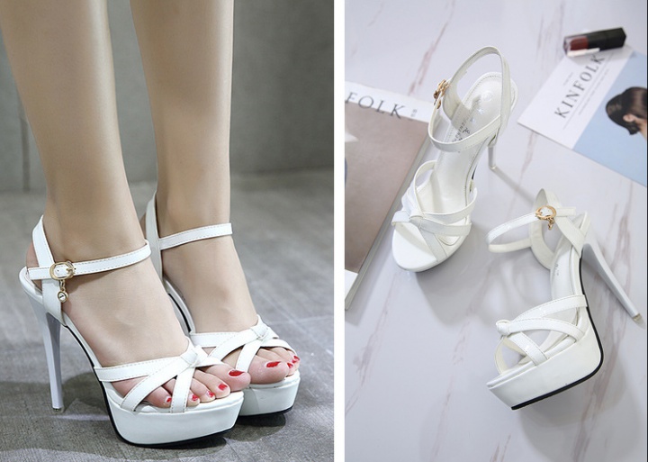 Nightclub high-heeled shoes fish mouth sandals for women