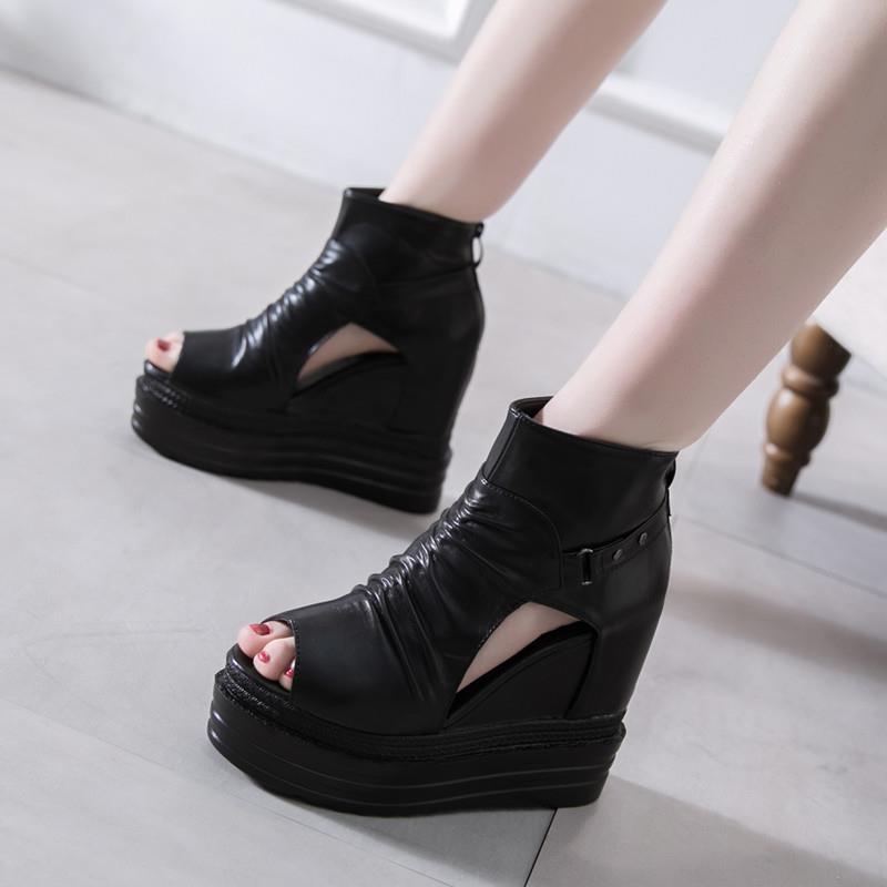 Fish mouth summer boots high-heeled sandals for women