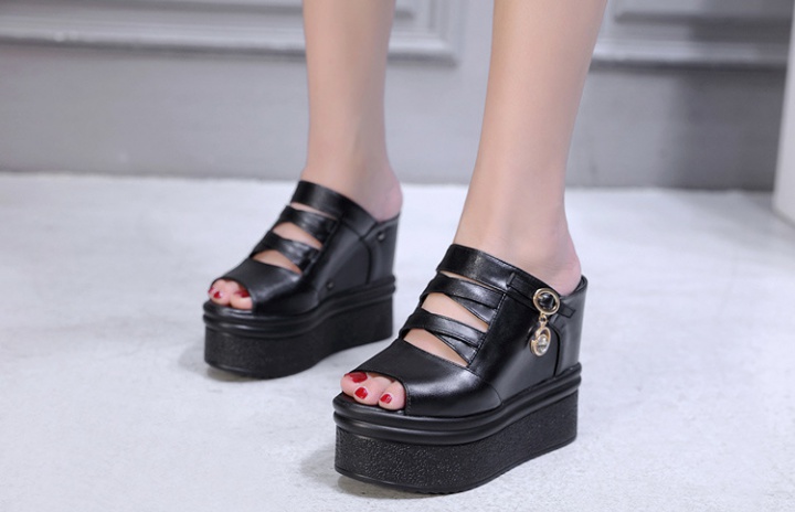 Hollow summer high-heeled shoes slipsole slippers