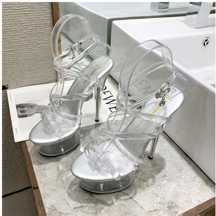 Fine-root fashion platform high-heeled shoes for women