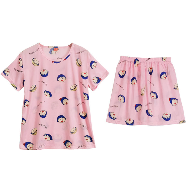 Cozy polka dot loose pajamas a set for women
