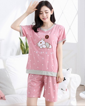 Cozy polka dot loose pajamas a set for women