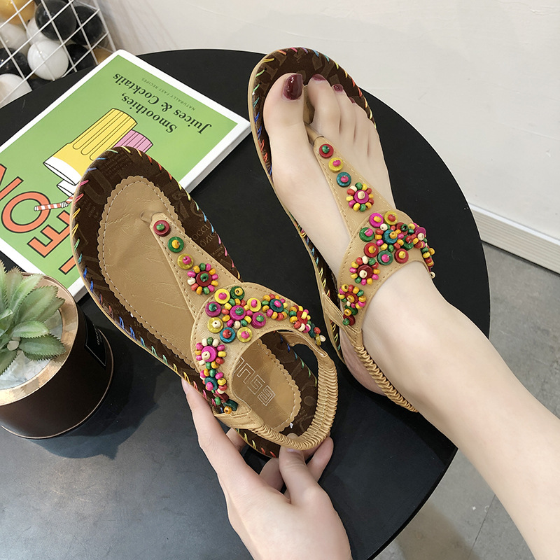 Flat sandy beach  spring shoes for women