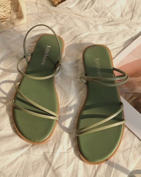 Flat Korean style sandals summer wear slippers