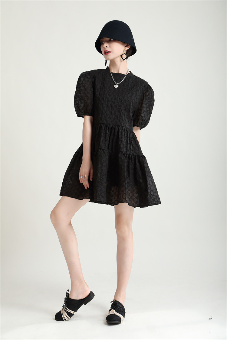 Puff sleeve light summer relief dress