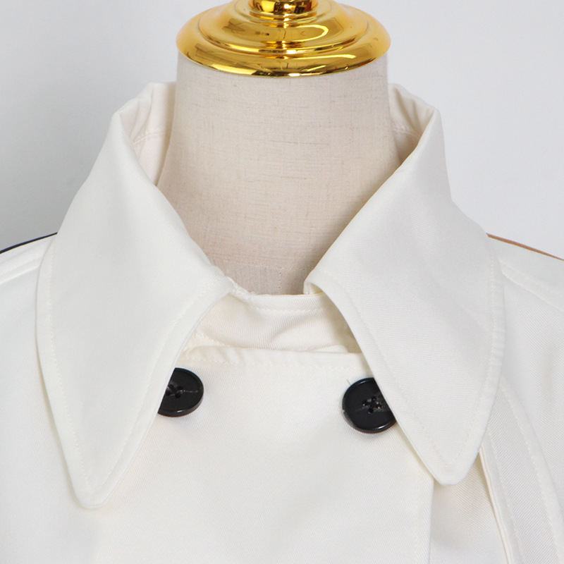 Sling V-neck business suit splice short coat 2pcs set