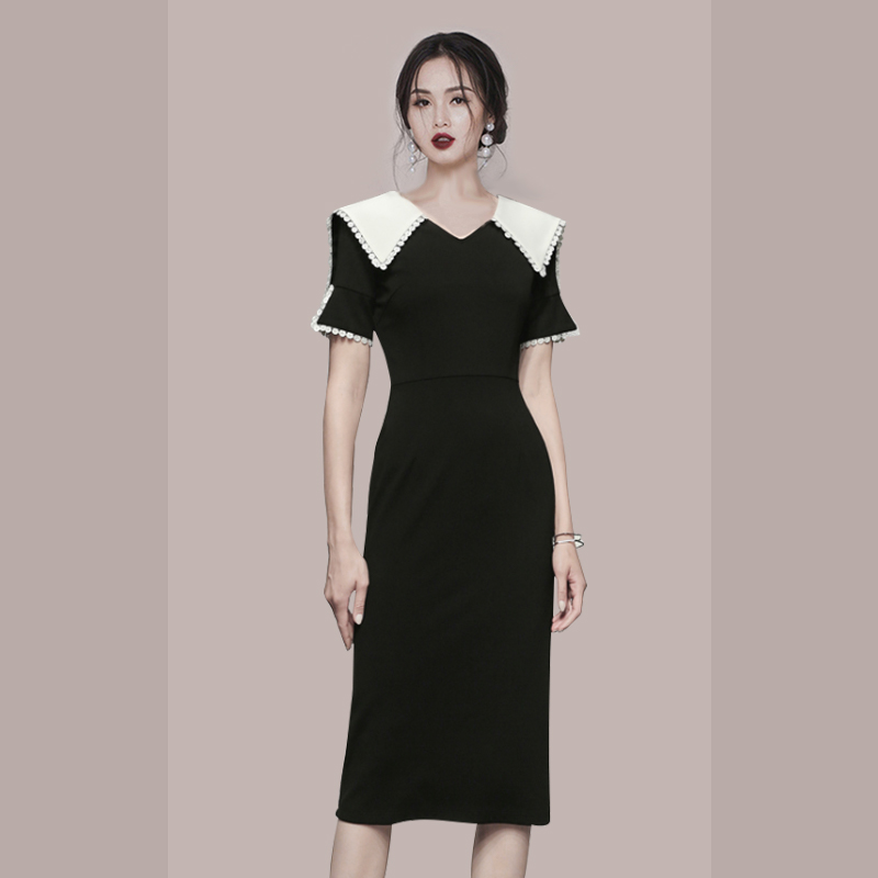 Korean style doll collar summer fashion and elegant dress