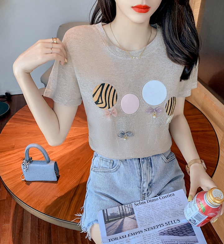 Korean style loose T-shirt short sleeve tops for women