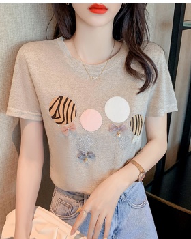 Korean style loose T-shirt short sleeve tops for women