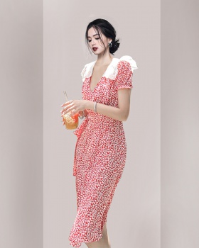 Floral fashion corset temperament sweet dress for women