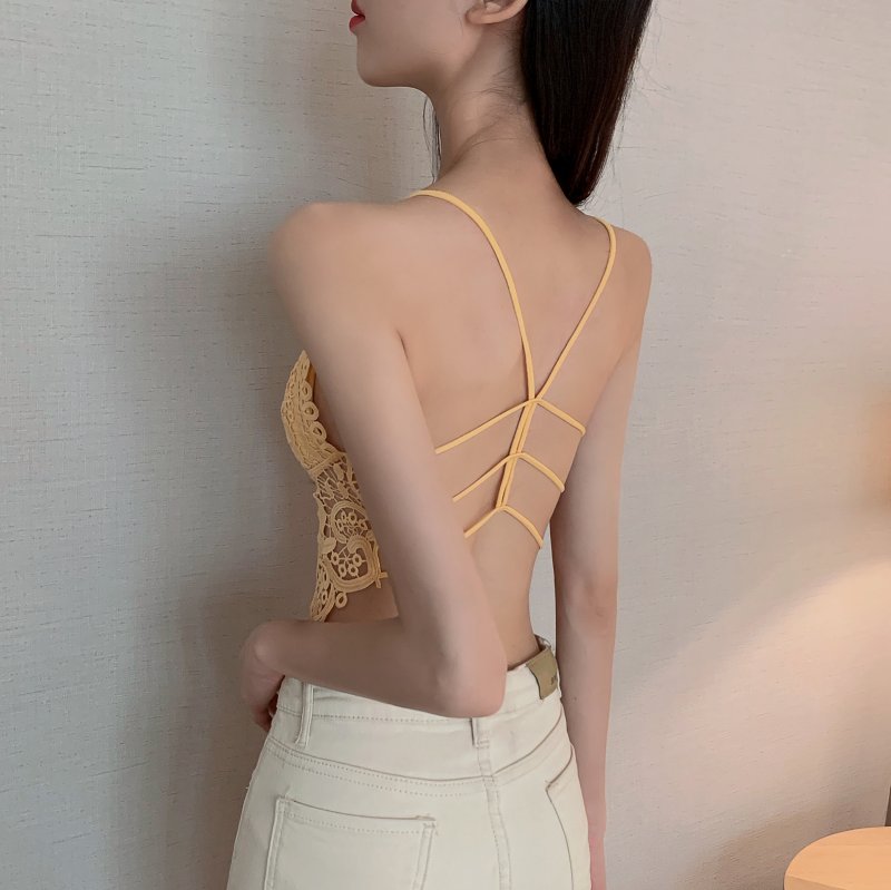 Sexy hollow beauty back bottoming shirt summer sling vest