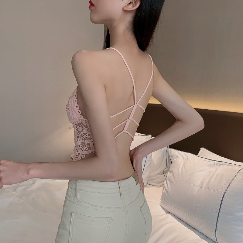 Sexy hollow beauty back bottoming shirt summer sling vest