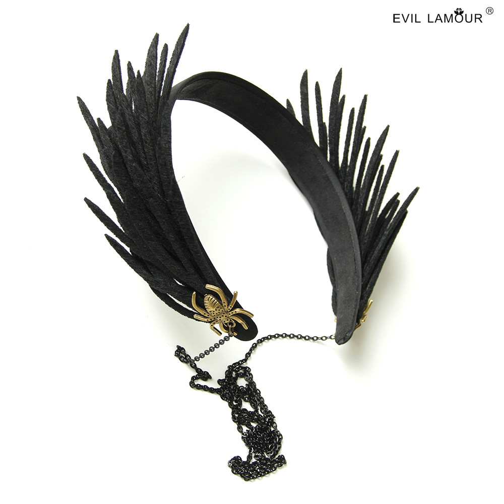 Halloween wing hair rope spider tassels headwear for women