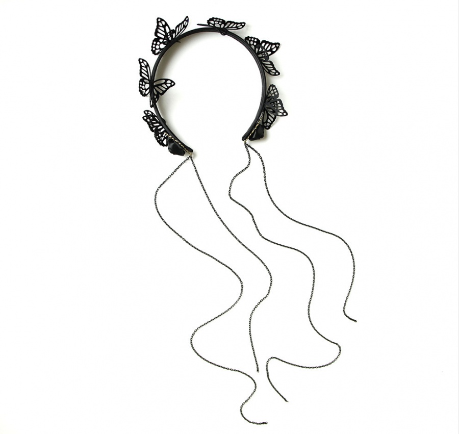 Tassels butterfly hair rope exaggeration party hair band