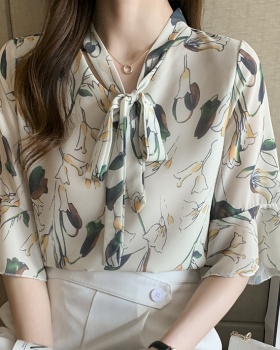 Large yard floral small shirt sweet summer tops for women