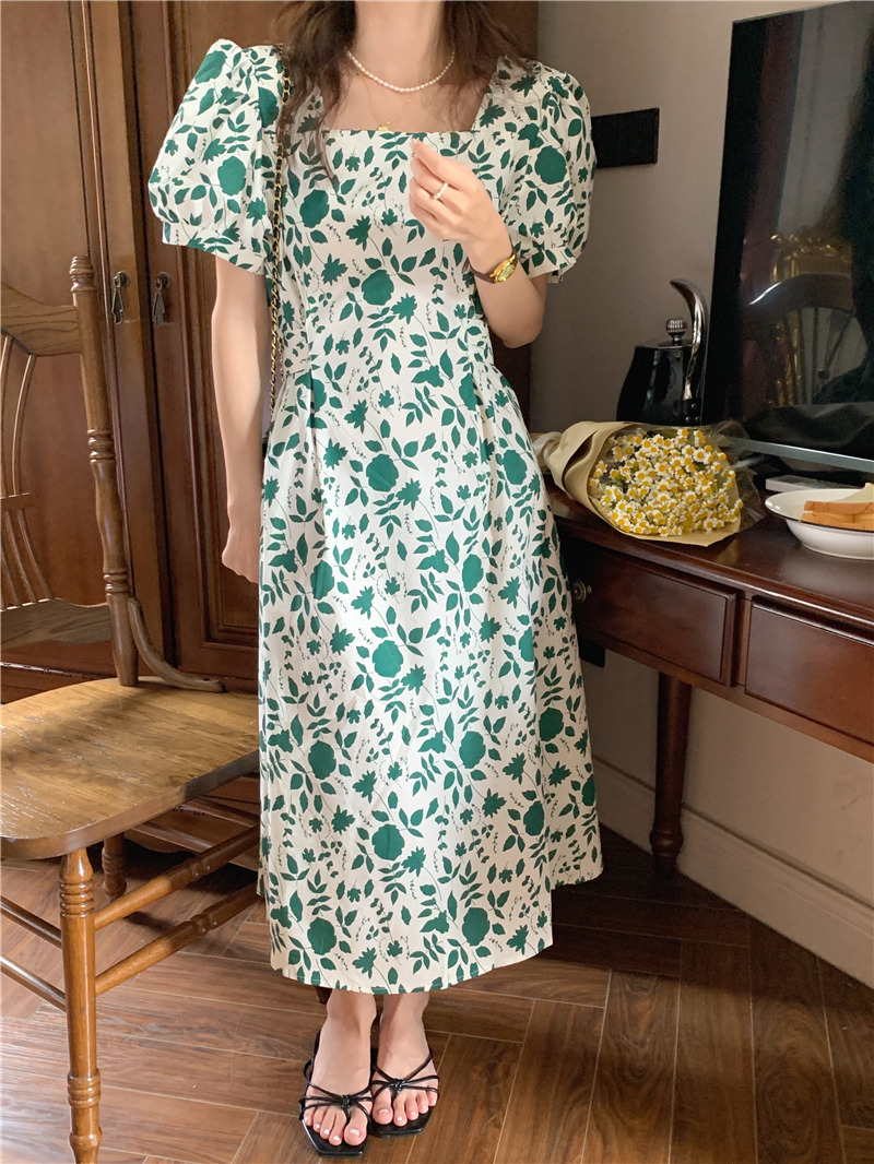 France style vacation long floral Korean style dress