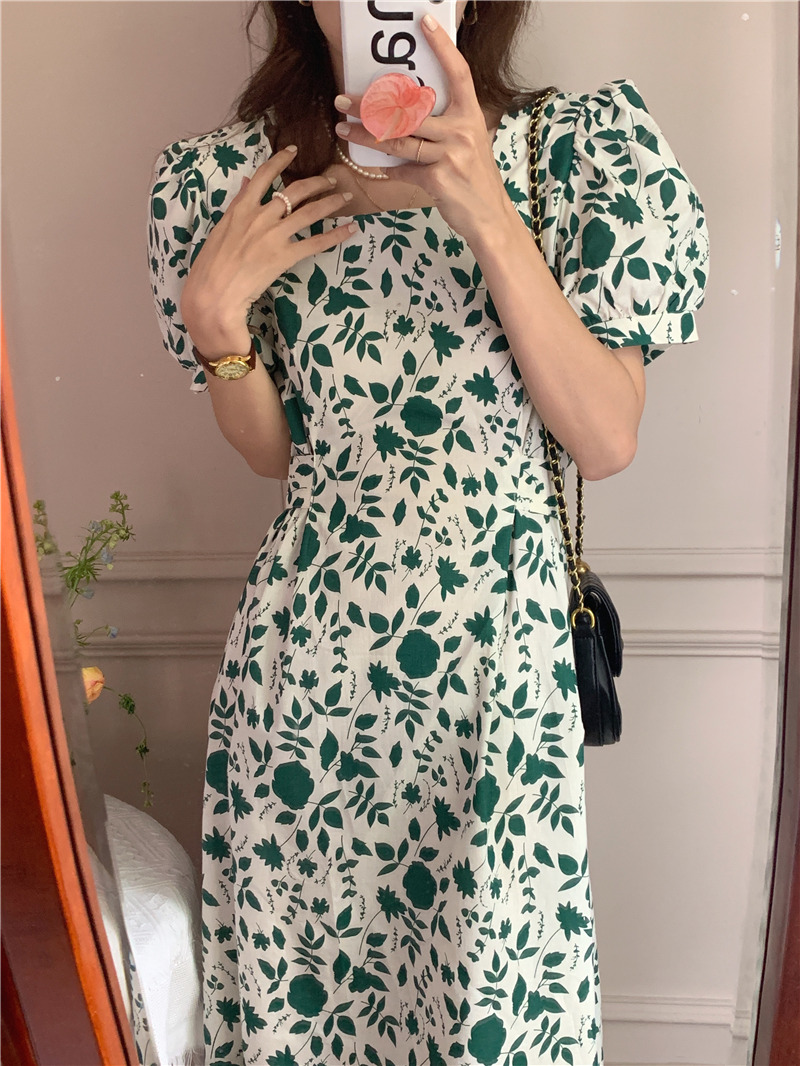 France style vacation long floral Korean style dress