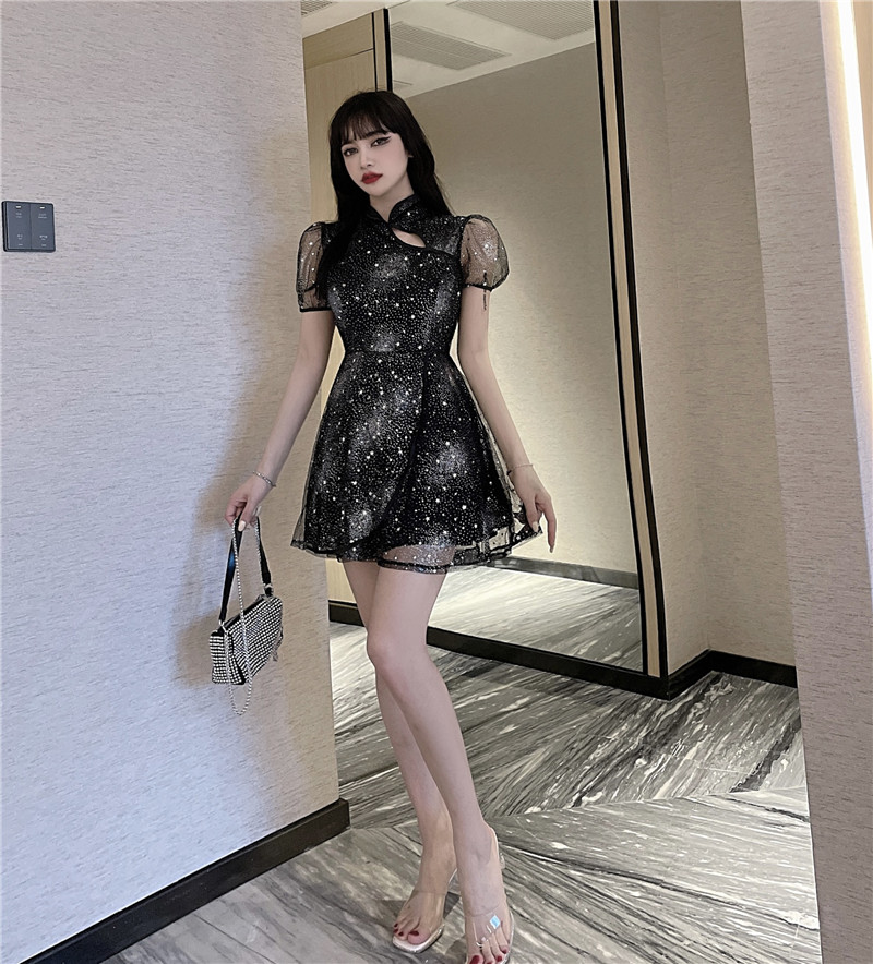 Slim cheongsam temperament dress