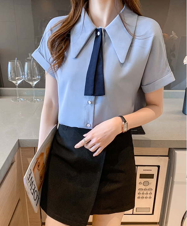 Chiffon minority business suit all-match shirt for women