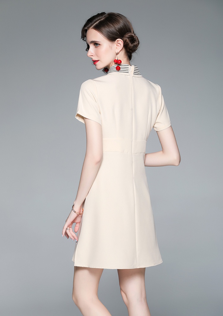 Show high cstand collar France style dress for women