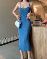 Sling sexy vacation dress knitted France style long dress
