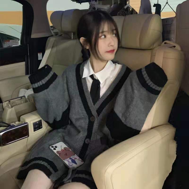 Korean style coat retro cardigan for women