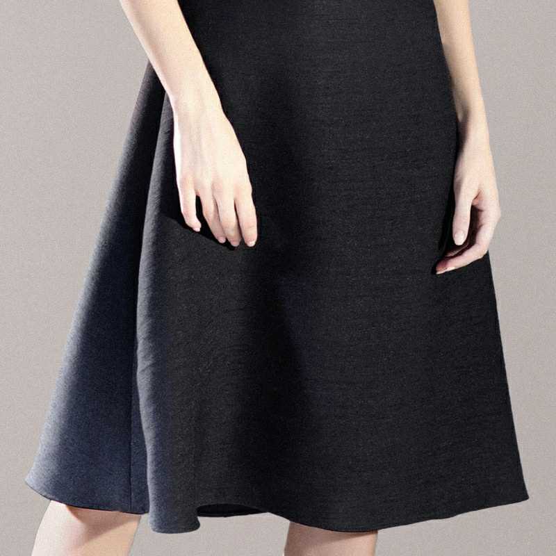 Puff sleeve ladies France style bow pinched waist dress