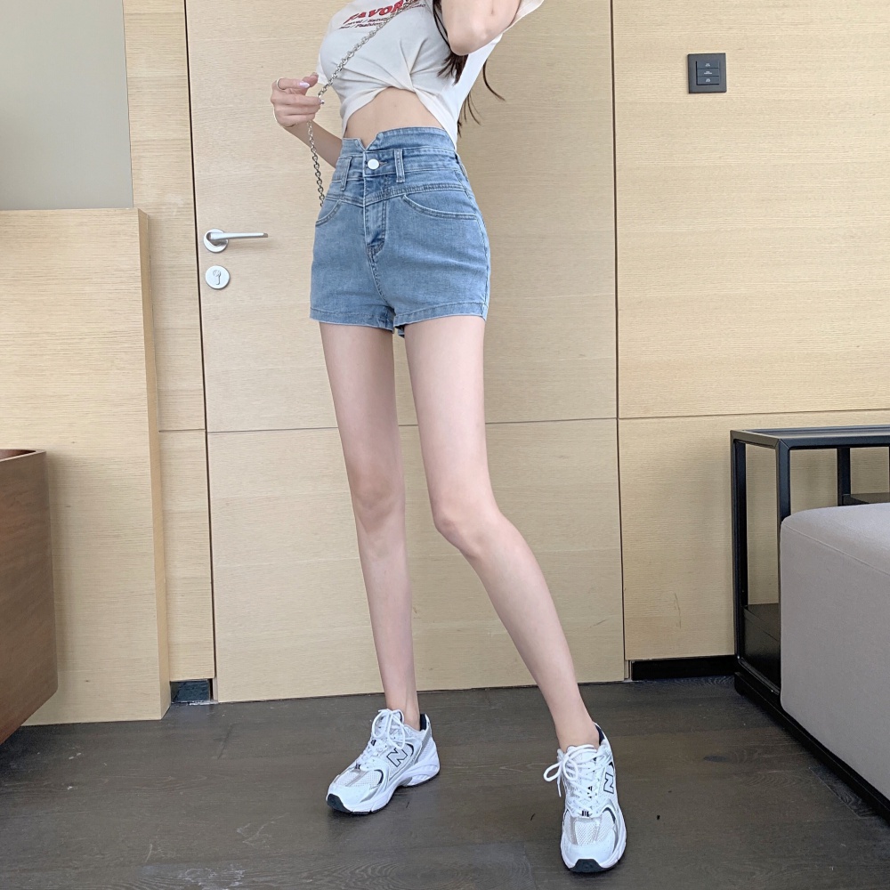 Korean style slim jeans tight summer shorts for women
