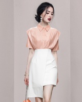 Summer Korean style dress irregular hem shirt