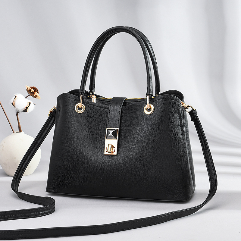 High capacity simple bag shoulder grace handbag for women