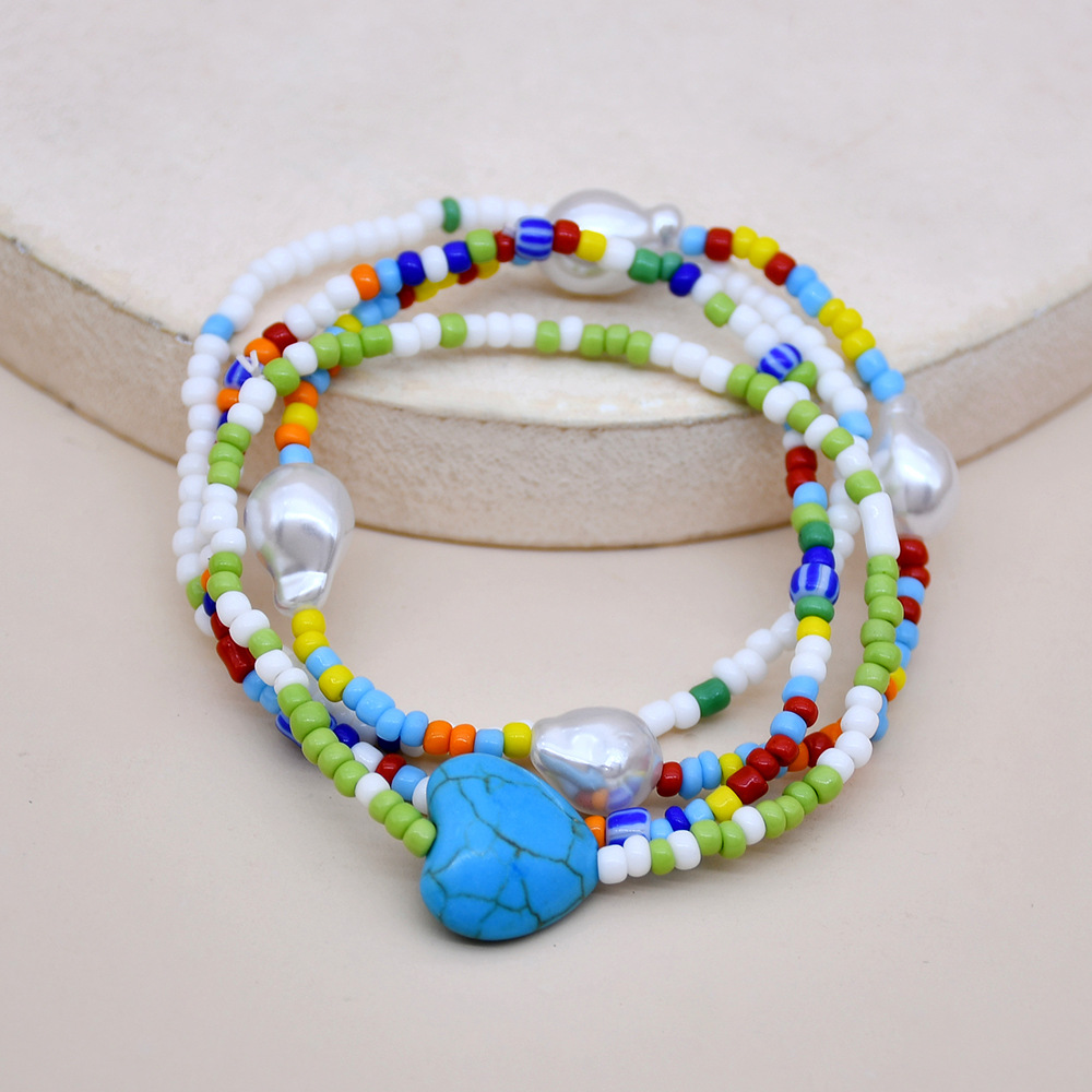 Turquoise bracelets pearl accessories for women