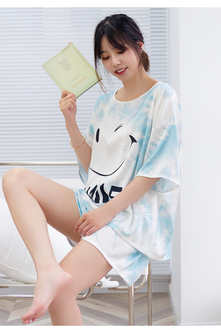 Homewear shorts summer pajamas 2pcs set for women