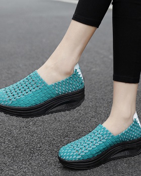 Fashion breathable shoes weave lazy shoes for women