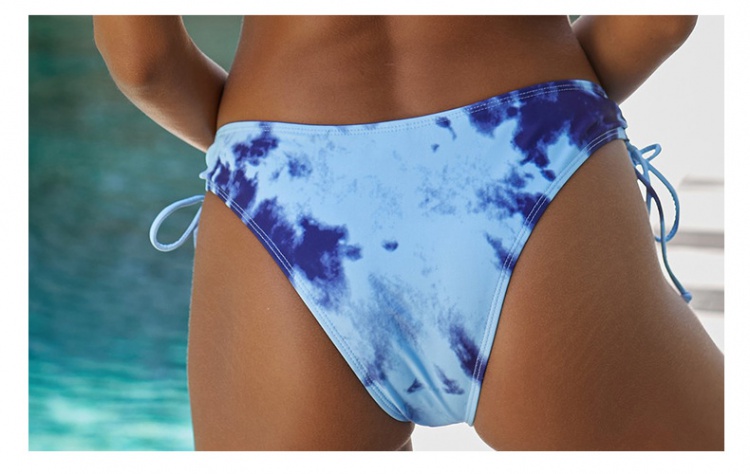 European style slim bikini drawstring swimwear 2pcs set