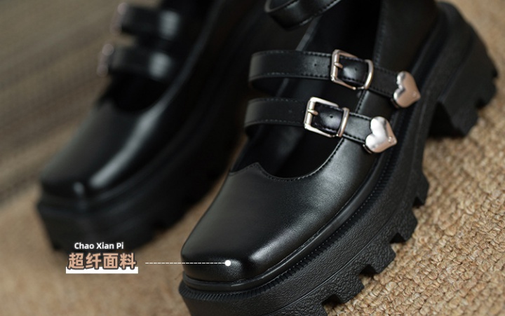 Thick cozy shoes European style Casual leather shoes