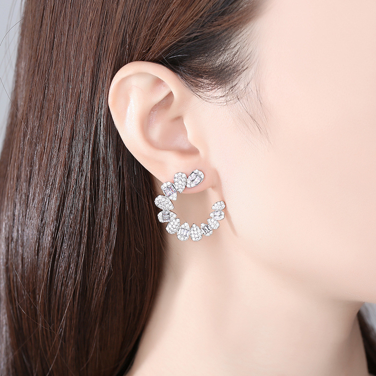 Zircon stud earrings creative earrings for women